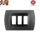PLACCA 3P GRIGIO ARDESIA INTERNO NERO COMPATIBILE MAGIC
