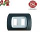 PLACCA 2P GRIGIO ARDESIA INTERNO BIANCO COMPATIBILE MAGIC