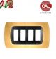 PLACCA 4P ORO OPACO INTERNO NERO COMPATIBILE MAGIC