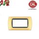 PLACCA 4P ORO OPACO INTERNO NERO COMPATIBILE LIVING INTERNATIONAL