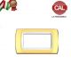 PLACCA 4P ORO OPACO INTERNO BIANCO COMPATIBILE LIVING LIGHT