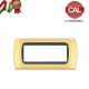 PLACCA 7P ORO OPACO INTERNO NERO COMPATIBILE LIVING INTERNATIONAL