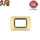 PLACCA 3P ORO OPACO INTERNO NERO COMPATIBILE LIVING INTERNATIONAL