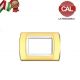 PLACCA 3P ORO OPACO INTERNO BIANCO COMPATIBILE LIVING LIGHT