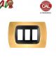 PLACCA 3P ORO OPACO INTERNO NERO COMPATIBILE MAGIC