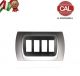 PLACCA 4P CROMO OPACO INTERNO NERO COMPATIBILE MAGIC