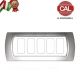 PLACCA 5P CROMO OPACO INTERNO BIANCO COMPATIBILE MAGIC