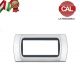 PLACCA 7P CROMO OPACO INTERNO NERO COMPATIBILE LIVING INTERNATIONAL