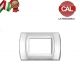PLACCA 3P CROMO OPACO INTERNO BIANCO COMPATIBILE LIVING LIGHT
