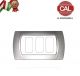 PLACCA 3P CROMO OPACO INTERNO BIANCO COMPATIBILE MAGIC
