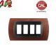 PLACCA 4P NOCE NAZIONALE INTERNO NERO COMPATIBILE  MAGIC