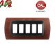 PLACCA 5P NOCE NAZIONALE INTERNO NERO COMPATIBILE MAGIC