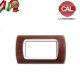 PLACCA 4P NOCE NAZIONALE INTERNO BIANCO COMPATIBILE LIVING LIGHT