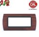 PLACCA 7P NOCE NAZIONALE INTERNO NERO COMPATIBILE LIVING INTERNATIONAL