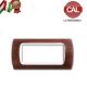 PLACCA 7P NOCE NAZIONALE INTERNO BIANCO COMPATIBILE LIVING LIGHT