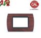 PLACCA 3P NOCE NAZIONALE INTERNO NERO COMPATIBILE LIVING INTERNATIONAL
