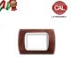 PLACCA 3P NOCE NAZIONALE INTERNO BIANCO COMPATIBILE LIVING LIGHT