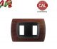 PLACCA 2P NOCE NAZIONALE INTERNO NERO COMPATIBILE MAGIC