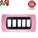 PLACCA 5P ROSA PASTELLO INTERNO NERO COMPATIBILE MAGIC