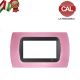 PLACCA 7P ROSA PASTELLO INTERNO NERO COMPATIBILE LIVING INTERNATIONAL
