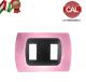 PLACCA 2P ROSA PASTELLO INTERNO NERO COMPATIBILE MAGIC