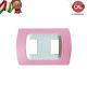 PLACCA 2P ROSA PASTELLO INTERNO BIANCO COMPATIBILE MAGIC