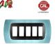 PLACCA 5P AZZURRO PASTELLO INTERNO NERO COMPATIBILE MAGIC
