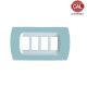 PLACCA 4P AZZURRO PASTELLO INTERNO BIANCO COMPATIBILE MAGIC