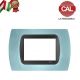 PLACCA 3P AZZURRO PASTELLO INTERNO NERO COMPATIBILE LIVING INTERNATIONAL