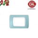 PLACCA 3P AZZURRO PASTELLO INTERNO BIANCO COMPATIBILE LIVING LIGHT