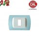 PLACCA 1P AZZURRO PASTELLO INTERNO BIANCO COMPATIBILE MAGIC