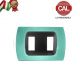 PLACCA 2P VERDE ACQUA PASTELLO INTERNO NERO COMPATIBILE MAGIC