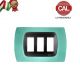 PLACCA 3P VERDE ACQUA PASTELLO INTERNO NERO COMPATIBILE MAGIC