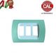 PLACCA 3P VERDE ACQUA PASTELLO INTERNO BIANCO COMPATIBILE MAGIC