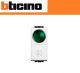 PULSANTE+PORTALAMPADA VERDE BTICINO LIVING LIGHT N4038V BIANCO