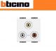 CONNETTORE RCA X 3  BTICINO LIVING LIGHT N4283 BIANCO