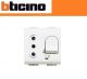 PRESA INTERBLOCCATA MAGNETOTERMICO 16A BTICINO LIVING LIGHT N4311/16 BIANCO.