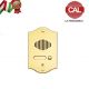 PULSANTIERA CAL CON GRIGLIA A 2 PULSANTI OTTONE LUCIDO P552