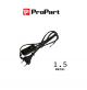 CAVETTO CON INTERRUTTORE 1.5m SPINA10A 2 POLI NERO POLYBAG
