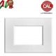 PLACCA 3P BIANCO METALLO COMPATIBILE VIMAR PLANA PLA100