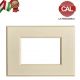 PLACCA 3P PANNA METALLO COMPATIBILE VIMAR PLANA PLA102