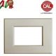 PLACCA 3P TORTORA METALLO COMPATIBILE VIMAR PLANA PLA103