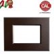 PLACCA 3P MARRONE METALLO COMPATIBILE VIMAR PLANA PLA106
