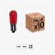 10 PEZZI LAMPADINA LED E14 14V  LUCE ROSSA AC/DC LUMINARIE LAMPADA