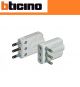 SPINA CORNER BTICINO 2P+T 10A  SALVASPAZIO BIANCO.S2465TAE