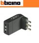 ADATTATORE BTICINO SALVASPAZIO 3 PRESE 10/16A+SPINA 16A S3606GE ANTRACITE
