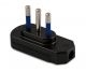 SPINA PIATTA 2P+T 10A COLORE NERO