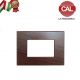 PLACCA 3P LEGNO NOCE NAZIONALE COMPATIBILE  VIMAR ARKE UNI100/3