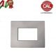 PLACCA 3P ARGENTO SILVER COMPATIBILE VIMAR ARKE UNI106/3