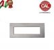 PLACCA 7P ARGENTO SILVER COMPATIBILE VIMAR ARKE UNI106/7